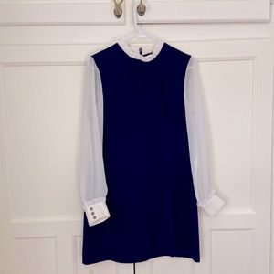 Topshop Navy Babydoll Dress